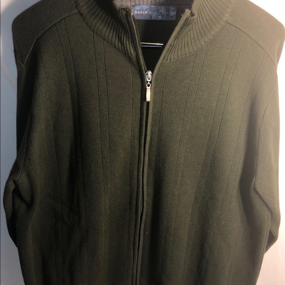 Oscar De La Renta Full Zip Sweater. Sz: Medium